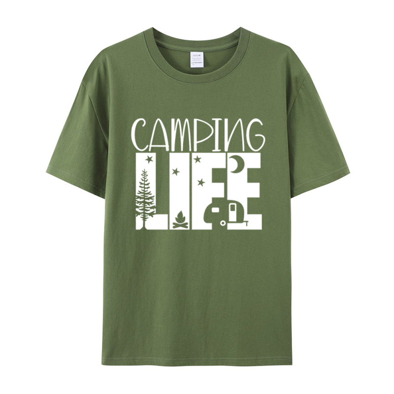 Amazon plus size ženska odjeća Kampiranje Europska i američka vanjska trgovina majica s otiskom slova ženska ljetna pamučna bluza kratkih rukava