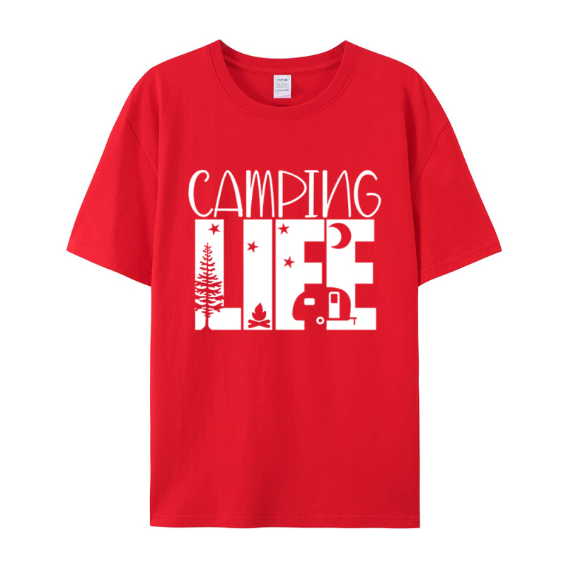 Amazon plus size ženska odjeća Kampiranje Europska i američka vanjska trgovina majica s otiskom slova ženska ljetna pamučna bluza kratkih rukava