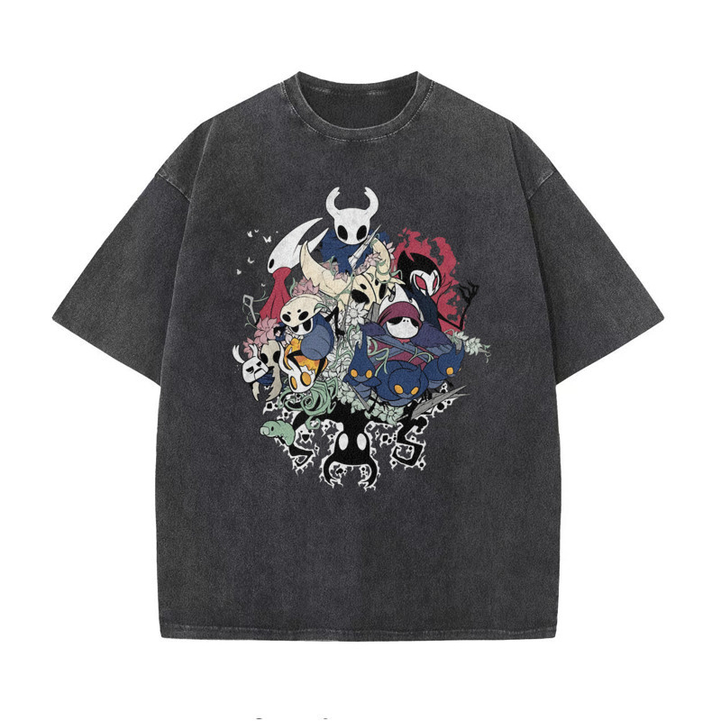 Tricou cu mânecă scurtă transfrontalieră, ștanțare 3D la cald, stație independentă, bumbac spălat vechi, tricou transfrontalier de vară cu mânecă scurtă, personalizare