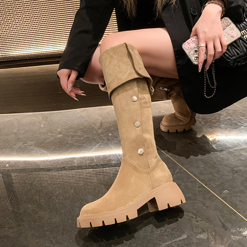 Dámske čižmy nad kolená, hrubé nohavice, zoštíhľujúce čižmy s hrubým podpätkom, elastické čižmy, vysoké čižmy pre bacuľaté dievča, veľké čižmy, dámske čižmy