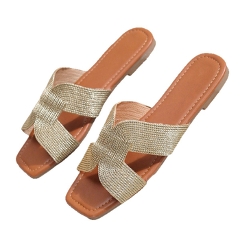 Popularne papuče iz 2025., ekskluzivne za europski i američki izvoz, nove ženske ravne sandale s niskom petom, lagane, za proljeće i ljeto