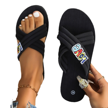 Papuci cu baretă încrucișată pentru bărbați și femei, cu sandale de vară de 3 cm, casual, ușoare, LOVE, pentru exterior, noi