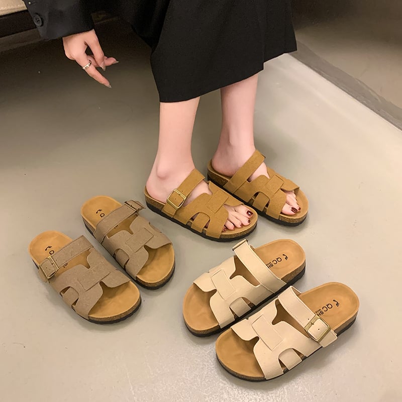 Letné nové dámske sandále a papuče 2025 s flexibilnou prackou, protišmykové, ľahké a pohodlné plážové papuče pre ženy