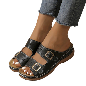 Tehase otsetarne piiriüleselt uued naiste sussid väliskaubandusele pluss-suuruses vabaaja õõnespandlaga mugavad kiilukontsaga naiste sussid