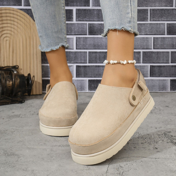 25 νέες παντόφλες εξωτερικού εμπορίου για το φθινόπωρο, μεγάλες σε μέγεθος, γυναικείες παντόφλες, ευρωπαϊκής και αμερικανικής μόδας, με βελούδινο πάτο, τσάντα Joker με γάντζο και θηλιά