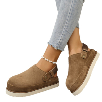 25 νέες παντόφλες εξωτερικού εμπορίου για το φθινόπωρο, μεγάλες σε μέγεθος, γυναικείες παντόφλες, ευρωπαϊκής και αμερικανικής μόδας, με βελούδινο πάτο, τσάντα Joker με γάντζο και θηλιά