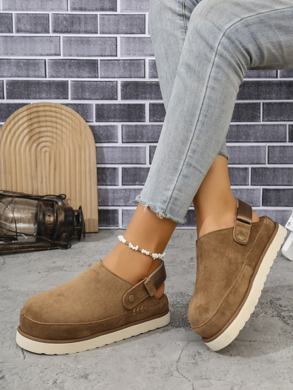 25 de toamnă, papuci de mărime plus pentru comerț exterior, pentru femei, la modă europeană și americană, Joker, catifea, cu fund gros, cu cârlig și buclă