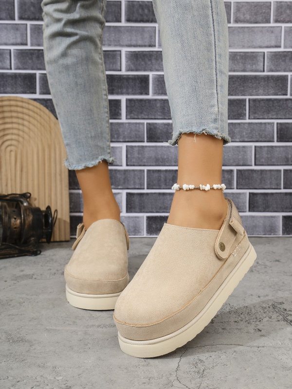 25 de toamnă, papuci de mărime plus pentru comerț exterior, pentru femei, la modă europeană și americană, Joker, catifea, cu fund gros, cu cârlig și buclă