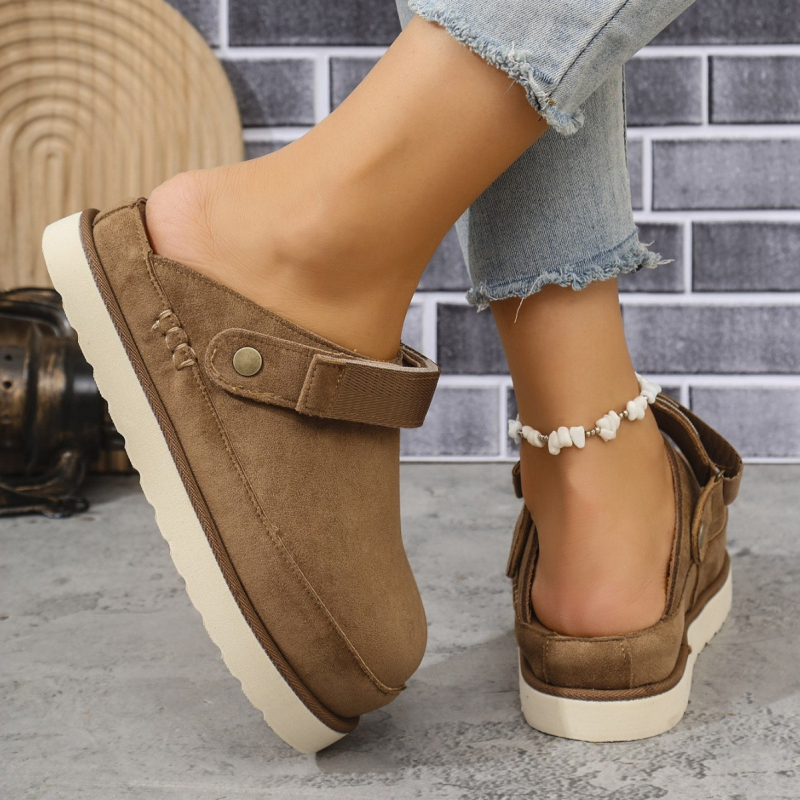 25 de toamnă, papuci de mărime plus pentru comerț exterior, pentru femei, la modă europeană și americană, Joker, catifea, cu fund gros, cu cârlig și buclă