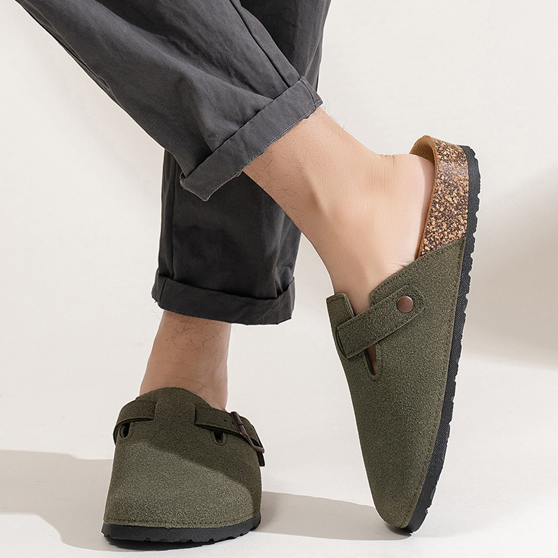 Drveno dno Bucken Baotou papuče za stopala kućne ležerne modne papuče 2025 nove prekogranične papuče za veće veličine veleprodaja