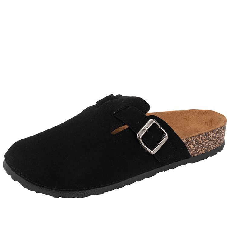 Drveno dno Bucken Baotou papuče za stopala kućne ležerne modne papuče 2025 nove prekogranične papuče za veće veličine veleprodaja