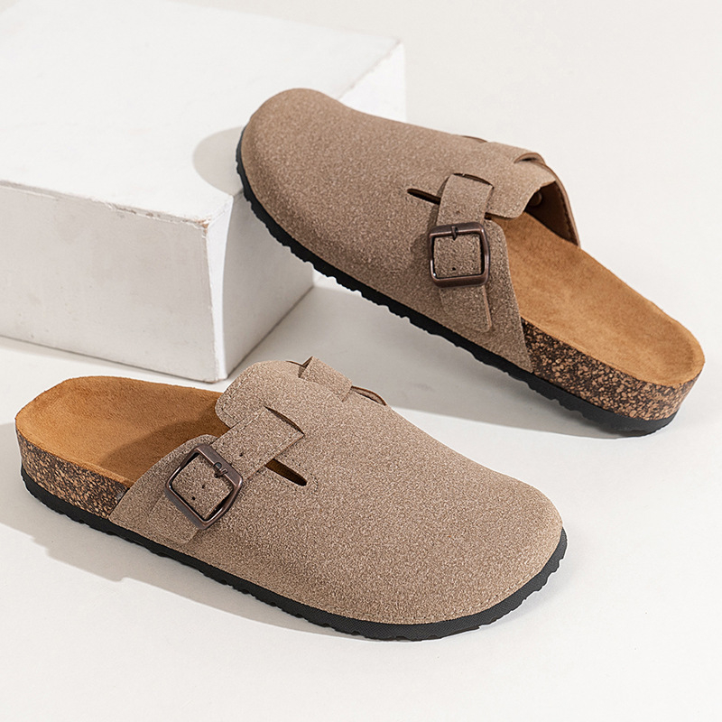 Drveno dno Bucken Baotou papuče za stopala kućne ležerne modne papuče 2025 nove prekogranične papuče za veće veličine veleprodaja