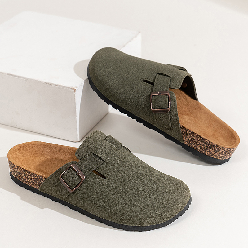 Drveno dno Bucken Baotou papuče za stopala kućne ležerne modne papuče 2025 nove prekogranične papuče za veće veličine veleprodaja