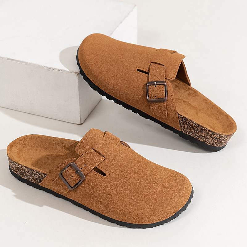 Drveno dno Bucken Baotou papuče za stopala kućne ležerne modne papuče 2025 nove prekogranične papuče za veće veličine veleprodaja