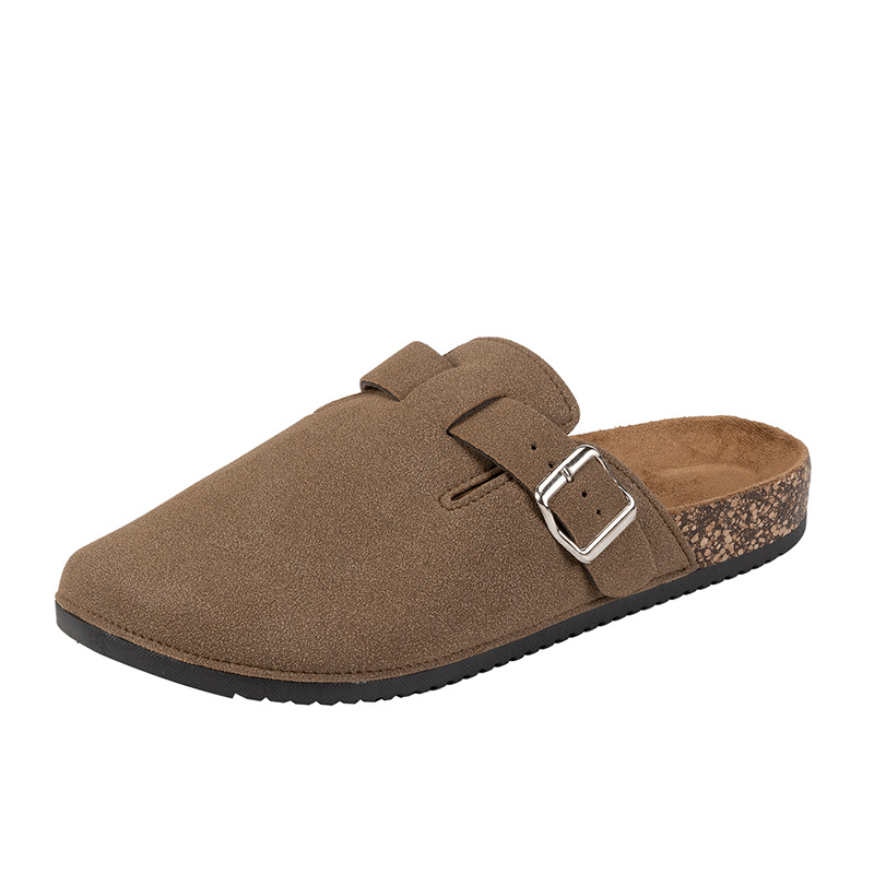 Drveno dno Bucken Baotou papuče za stopala kućne ležerne modne papuče 2025 nove prekogranične papuče za veće veličine veleprodaja