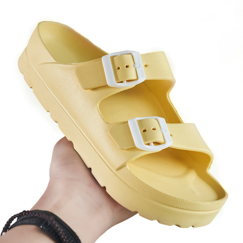 Dámske topánky 2023 Letné nové módne vrchné oblečenie s hrubou podrážkou, protišmykové, zvýšené Boken papuče, ležérne plážové sandále