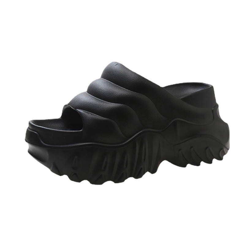 Nové papuče na vysokom podpätku 2024, nová móda, hrubé dno, internetové slávne papuče, 10 cm, dámske papuče, vrchné oblečenie