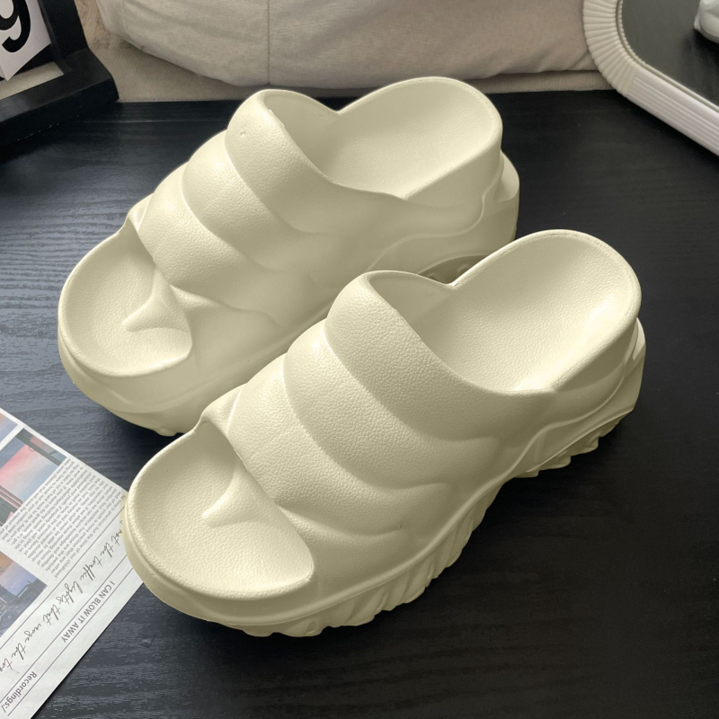 Nové papuče na vysokom podpätku 2024, nová móda, hrubé dno, internetové slávne papuče, 10 cm, dámske papuče, vrchné oblečenie