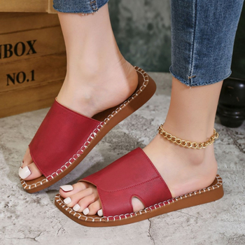 Pantofi de plajă cu gură de pește, cu fund plat, mărime plus, pentru femei, transfrontalieri, cu pantofi de damă, 2025, confortabili, pentru exterior, cu pantofi de damă