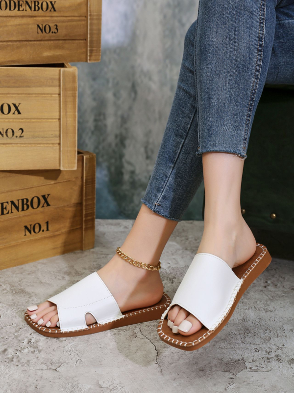 Pantofi de plajă cu gură de pește, cu fund plat, mărime plus, pentru femei, transfrontalieri, cu pantofi de damă, 2025, confortabili, pentru exterior, cu pantofi de damă