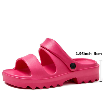 Európske a americké sandále a papuče 2024 nové letné vysoko kvalitné ležérne oblečenie s hrubou podrážkou 5CM, dámske pánske topánky na outdoorové nosenie