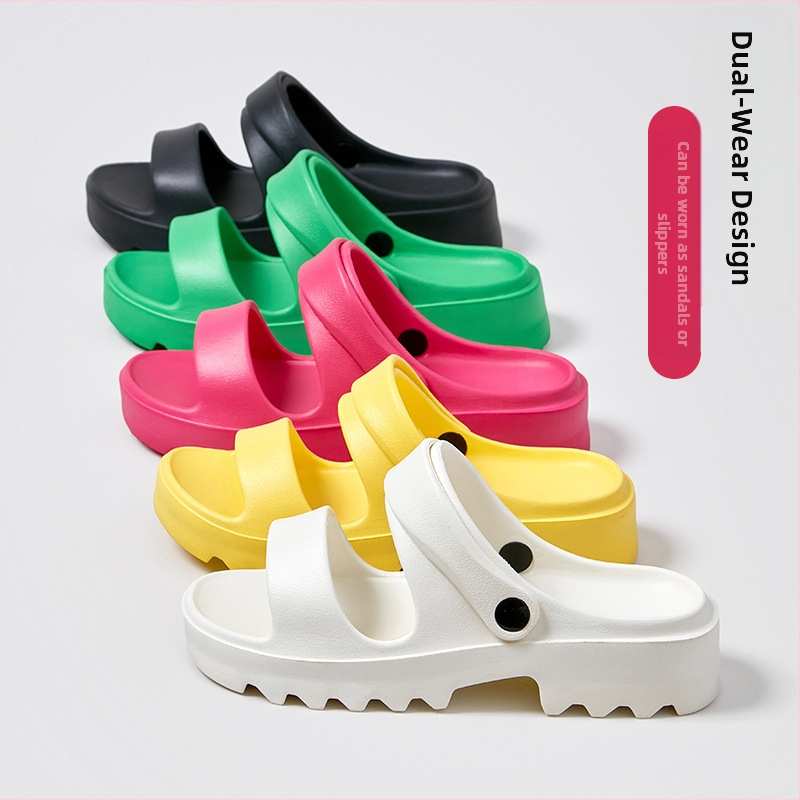 Európske a americké sandále a papuče 2024 nové letné vysoko kvalitné ležérne oblečenie s hrubou podrážkou 5CM, dámske pánske topánky na outdoorové nosenie