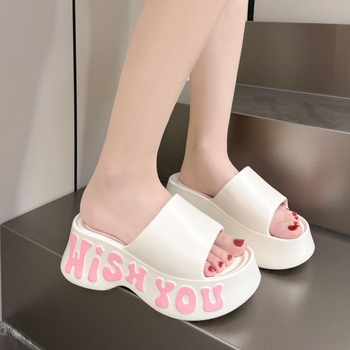 Prekogranične Eva papuče s debelim potplatom za žensku ljetnu vanjsku odjeću, slatke korejske stilske neklizajuće kućanske japanke s mekim potplatom, cipele za plažu
