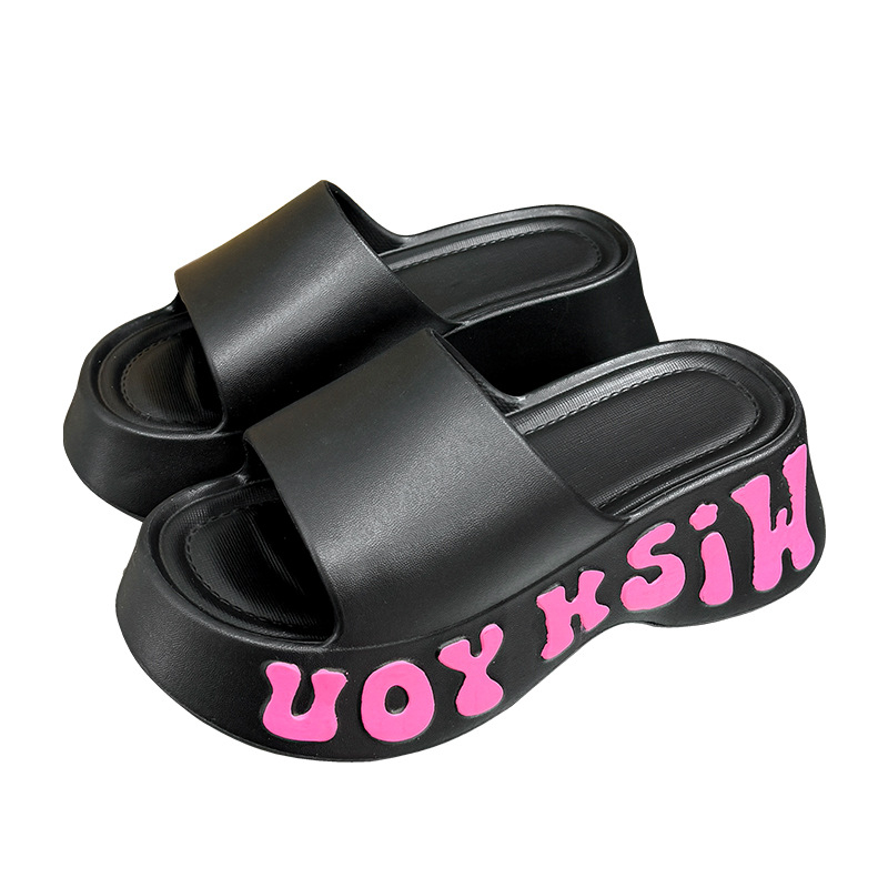 Prekogranične Eva papuče s debelim potplatom za žensku ljetnu vanjsku odjeću, slatke korejske stilske neklizajuće kućanske japanke s mekim potplatom, cipele za plažu