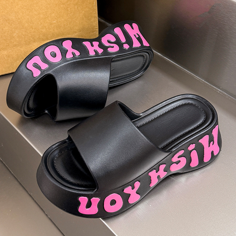 Prekogranične Eva papuče s debelim potplatom za žensku ljetnu vanjsku odjeću, slatke korejske stilske neklizajuće kućanske japanke s mekim potplatom, cipele za plažu