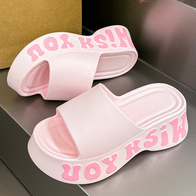 Prekogranične Eva papuče s debelim potplatom za žensku ljetnu vanjsku odjeću, slatke korejske stilske neklizajuće kućanske japanke s mekim potplatom, cipele za plažu