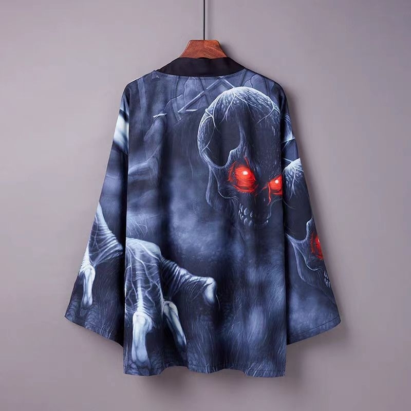 Karšto pardavimo kiniško stiliaus drakono totemo krano fenikso Luano paukščio plunksnos megztas megztinis kasdieniam kimono apsiaustui laisvam chalatui