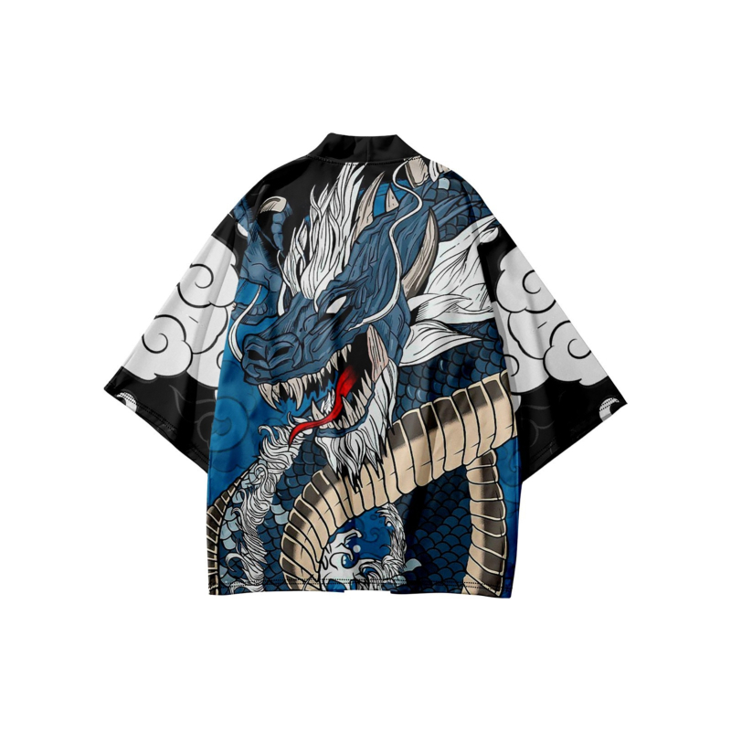 Karšto pardavimo kiniško stiliaus drakono totemo krano fenikso Luano paukščio plunksnos megztas megztinis kasdieniam kimono apsiaustui laisvam chalatui