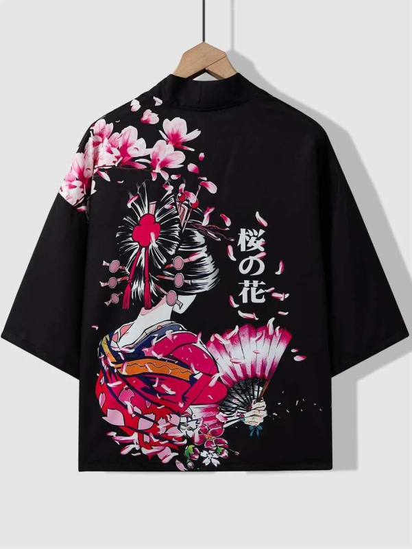 Jauna, pārrobežu stila Fox sērijas kimono 3D drukāta, brīvi pieguļoša apmetņa pidžama, kas piemērota vairākiem gadalaikiem