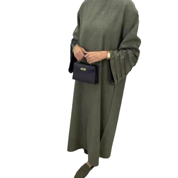 AliExpress Amazon Ντουμπάι Μέση Ανατολή Τουρκία Φόρεμα με φαρδιά στρογγυλή λαιμόκοψη, γυναικείο κομψό φόρεμα K207