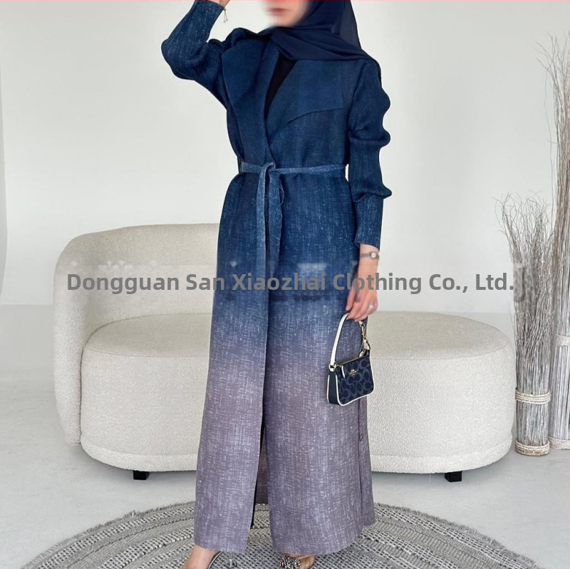 Miyake Gradient Side Middle East Coat Coat Nail Buckle Muscle Fashion Cardigan Live Explosions на склад Robe