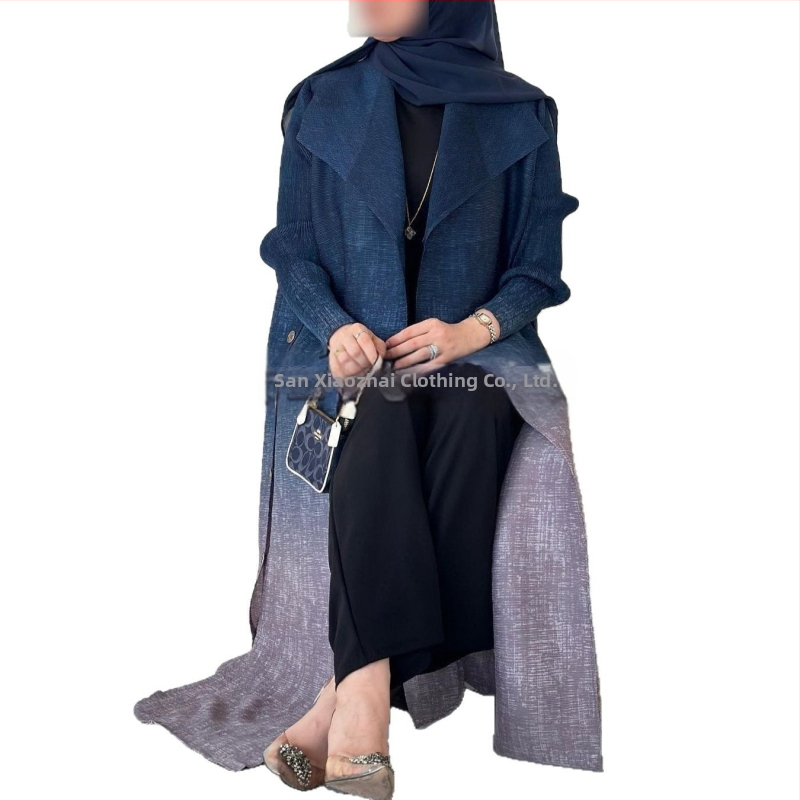 Miyake Gradient Side Middle East Coat Coat Nail Buckle Muscle Fashion Cardigan Live Explosions на склад Robe