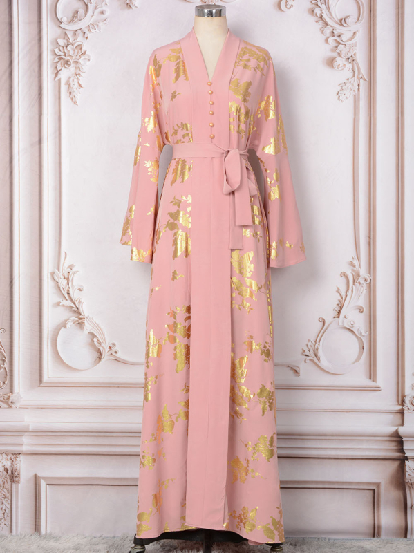 MT174 Zahraničný obchod Blízkeho východu Dámske moslimské dlhé šaty Európske a americké módne nové bronzové večerné šaty