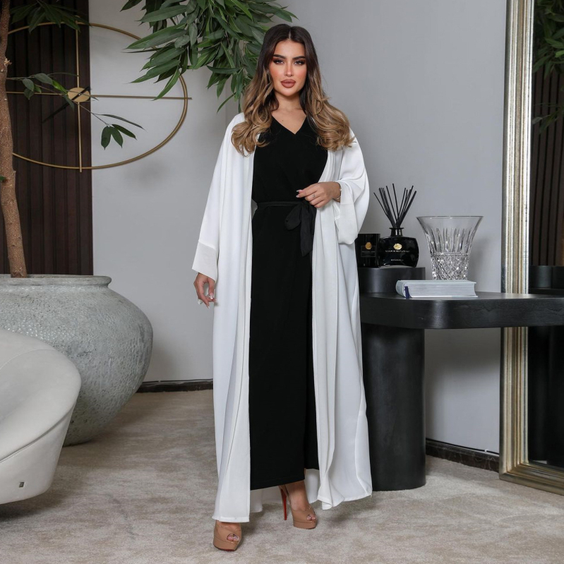 MQ064 Moslimský módny kardigan kabát šitie šifón cezhraničný zahraničný obchod Amazon Lady Arab abaya