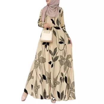 Γυναικείο φόρεμα Mullins με floral print και μακριά μανίκια, μεγάλο swing, μποέμ ρόμπα, γυναικείο φόρεμα διακοπών, ηλίου