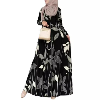 Γυναικείο φόρεμα Mullins με floral print και μακριά μανίκια, μεγάλο swing, μποέμ ρόμπα, γυναικείο φόρεμα διακοπών, ηλίου