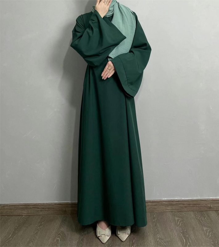 Rochie tip halat de damă transfrontalieră AliExpress Amazon Orientul Mijlociu Turcia, culoare solidă, mărime plus, FY124836