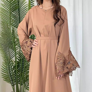 Európai és amerikai külkereskedelmi, határokon átnyúló, exkluzív, új, egyszínű, virágmintás, csipkés, ujjú, cipzáras, plus size női ruházat