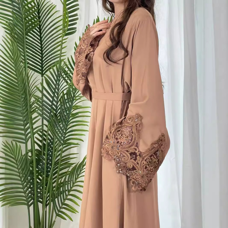 Európai és amerikai külkereskedelmi, határokon átnyúló, exkluzív, új, egyszínű, virágmintás, csipkés, ujjú, cipzáras, plus size női ruházat