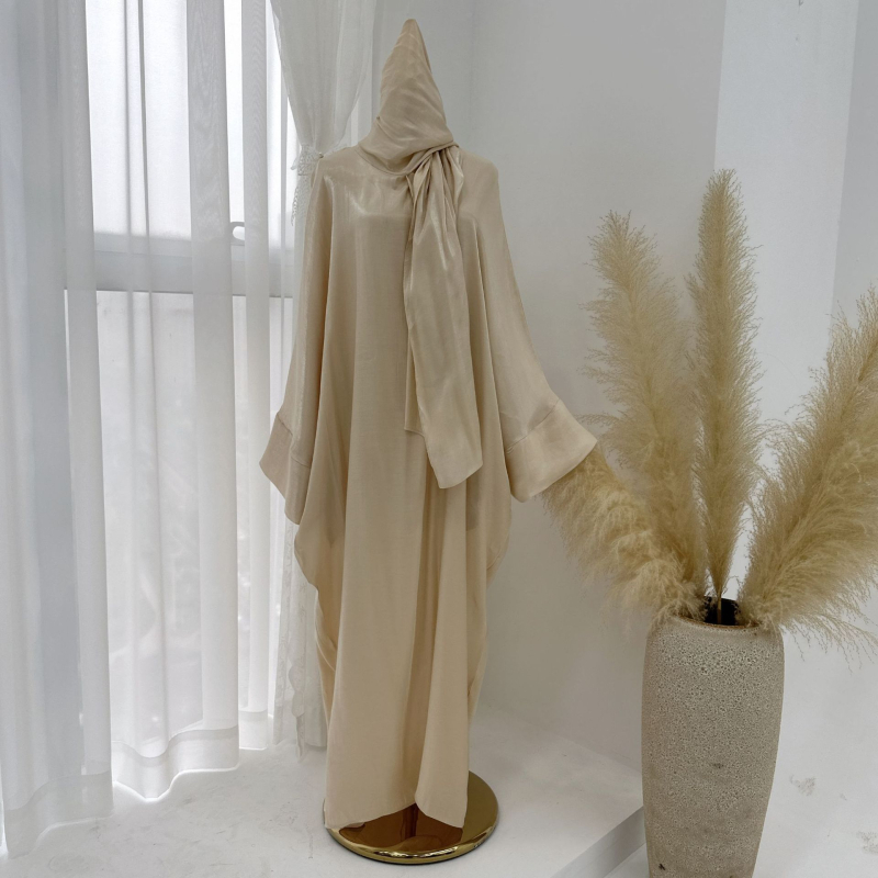 Loriya Amazon kardigan s mjehurićastim rukavima, šarena elegantna haljina od svjetlucave tkanine za ljeto 2024. abayaLR789