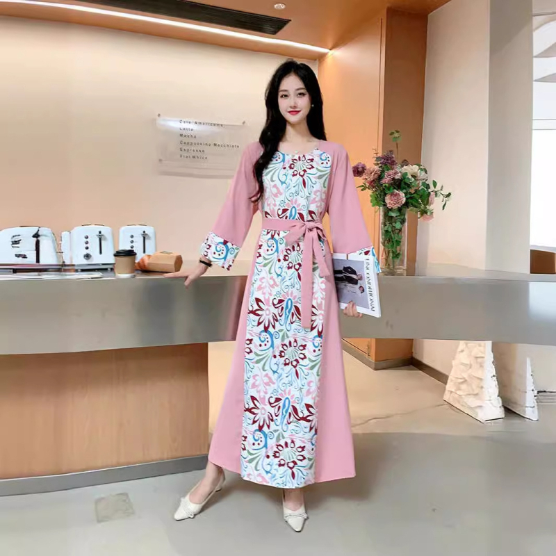 Rochie de mireasă cu imprimeu floral, stil francez, pentru femei, primăvara și vara 2024, cu decolteu în V, slim fit, în linie A