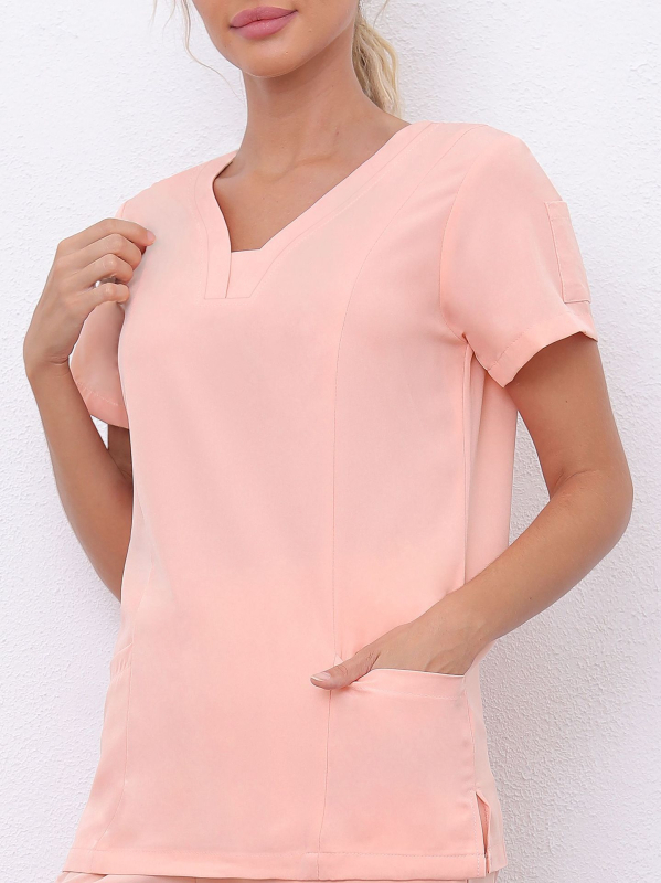 Pesuriided V-kaelusega pluusid hambaarstile, õele, kirurgilistele riietele, meeste ja naiste lühikeste varrukatega, elastsed, kiiresti kuivavad õe riided