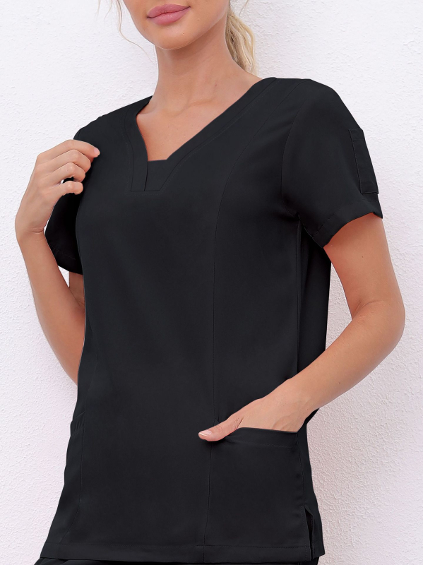 Pesuriided V-kaelusega pluusid hambaarstile, õele, kirurgilistele riietele, meeste ja naiste lühikeste varrukatega, elastsed, kiiresti kuivavad õe riided