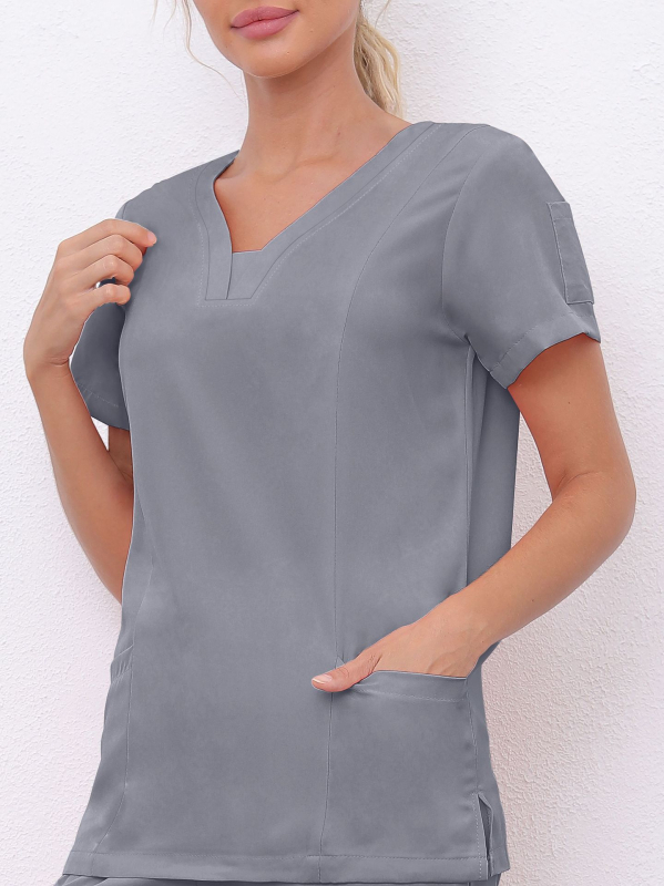 Pesuriided V-kaelusega pluusid hambaarstile, õele, kirurgilistele riietele, meeste ja naiste lühikeste varrukatega, elastsed, kiiresti kuivavad õe riided