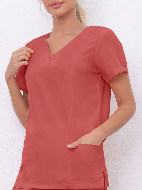 Pesuriided V-kaelusega pluusid hambaarstile, õele, kirurgilistele riietele, meeste ja naiste lühikeste varrukatega, elastsed, kiiresti kuivavad õe riided