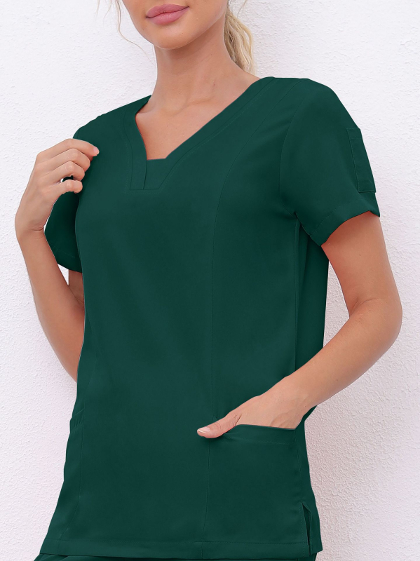 Pesuriided V-kaelusega pluusid hambaarstile, õele, kirurgilistele riietele, meeste ja naiste lühikeste varrukatega, elastsed, kiiresti kuivavad õe riided